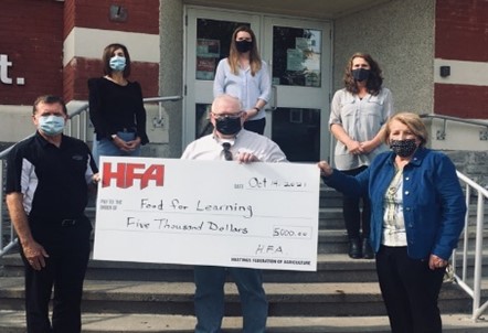 Cheque presentation from The Hastings Federation of Agriculture